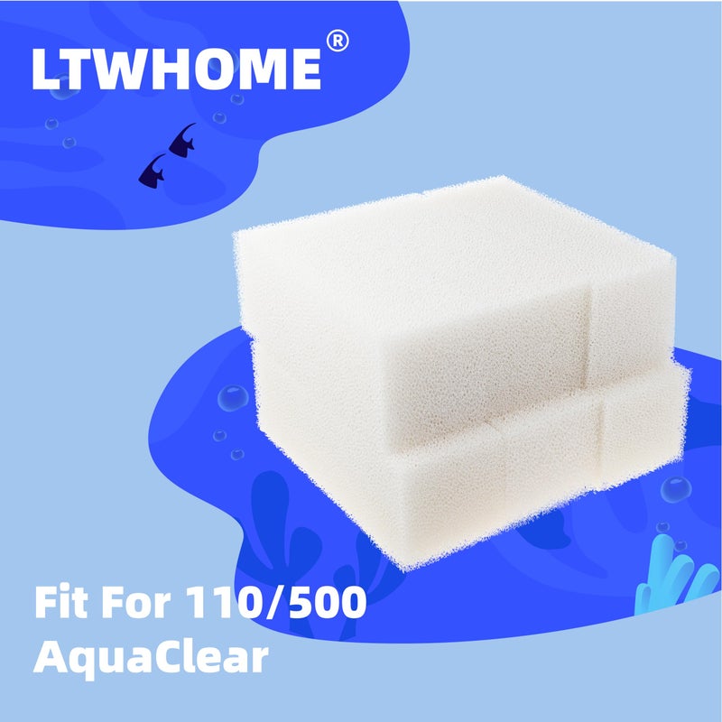 LTWHOME Replacement Foam Insert Fit for Aqua Clear 110/500 AquaClear 20 PPI(Pack of 6) - Image 2